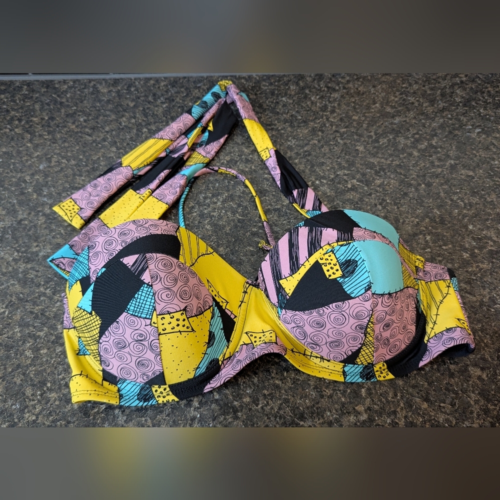 Hot Topic The Nightmare Before Christmas Sally Bikini Top - Size L